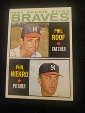 1964 Topps High # Phil Niekro, Phil Roof #541 Milwaukee Braves Rookie Card EX-NM. rookie card picture