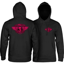 Powell Peralta Winged Ripper Blacklight Pink Mid Weight Hooded Sweatshirt