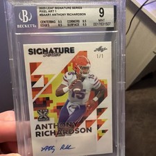 ANTHONY RICHARDSON 2023 Leaf Signature Series Pixel Art #BAAR1 Autograph 1/1