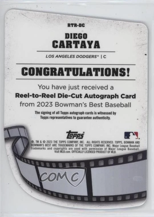 2023 Bowman's Best Reel to Reel Die-Cuts Auto /150 Diego Cartaya #RTR-DC Auto - Image 2 of 2