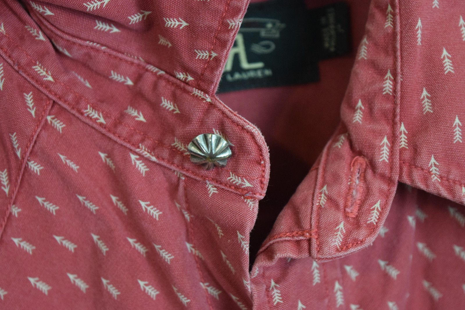 RRL Ralph Lauren Western Snap Shirt Men's Large L Vintage Rare image 3