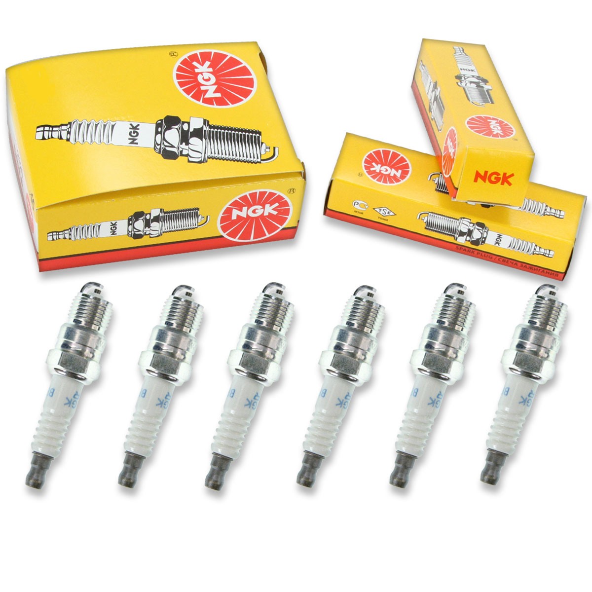 6 pc NGK 2623 BPR6FS Standard Spark Plugs for TW78NPR T20PR-U SP415 RV9YC jt