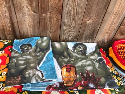 THE AVENGERS 2012 HULK CAPTAIN AMERICA SINGLE DUVET COVER & PILLOWCASE SET - Image 1 of 4