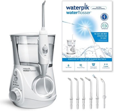 Waterpik UltraProfessional Munddusche Plaque Entferner 10Modi 6Aufsaetze
