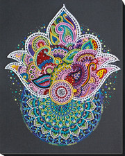 Bead Embroidery Kit "Contemplating  " Stitching Handmade Beadwork