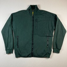 Adidas 4CMTE Track Top Fleece Jacket Mens Large Green Full Zip Mock Neck Pockets