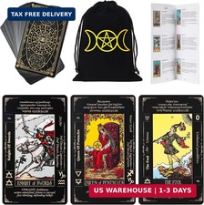 Fofeadm Tarot Cards with Guide Book  Linen Carry Bag, 78 Classic Original Tarot