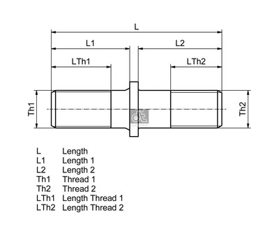 DT SPARE PARTS Radbolzen 10.30002 98mm