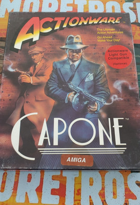 Capone (Actionware 1991) Commodore Amiga (Disk, Box, Manual) 8-bit classic works