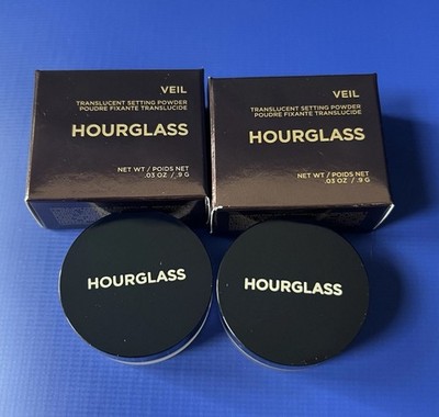 2x Hourglass Veil Translucent Setting Face Powder Mini Travel Size 0.03oz Each