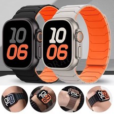Magnetic Silicone Strap Band For Apple Watch 12 11 10 9 8 7 6 45/46/49mm Ultra 4