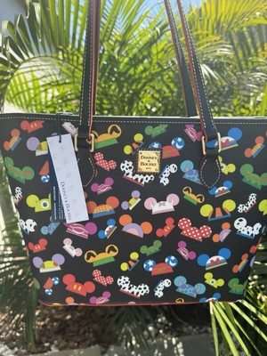 Disney Parks 2025 Mickey Mouse Ear Hat Characters Tote Bag Dooney