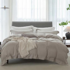 Chic Ultra Soft 3-Piece King Duvet Cover Set - 100 Washed Cotton
