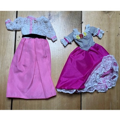 2 Vintage Barbie Dress. 1982 Angel Face Dress and 1996 French World Collection