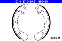 Bremsbackensatz Hinten Ate 030137 04552 FÜR KIA TrommelbremsbelÄGe