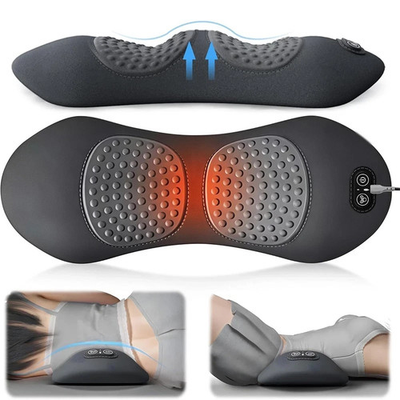 #ad 3 In 1 Electric Lumbar Support Pillow Smooth Spine Triple Fusion Back Massager $38.99