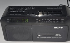 Sony Dream Machine ICF-C600 AM/FM Radio Dual Alarm Cassette Player Works