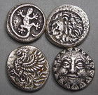 4 Antiqued 5 5 Gram Silver Rounds .999 Fine Each. #40 w — photo 1