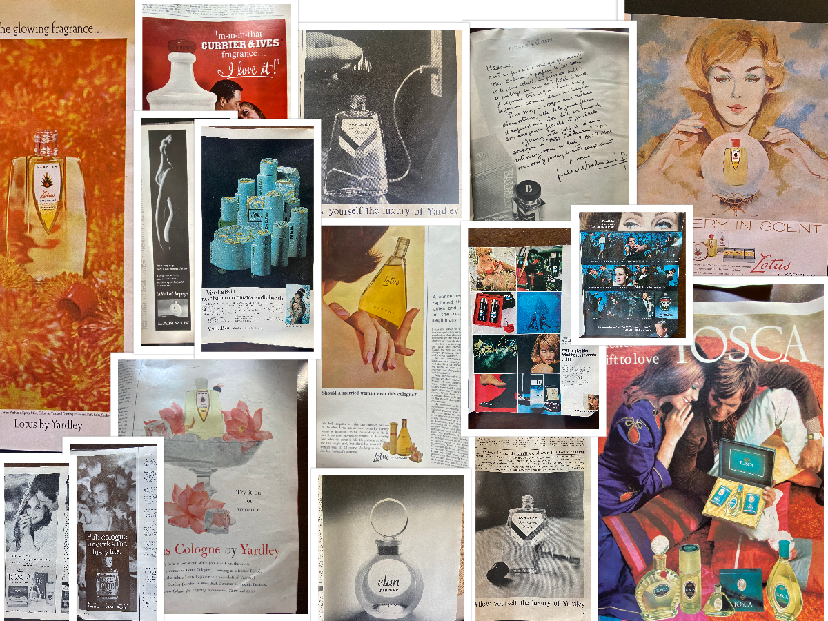 Vintage Print Ads Perfume, Cologne, Fragrance - Lot of 23