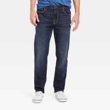 Men's Slim Straight Fit Jeans - Goodfellow  Co Dark Wash 32x32: