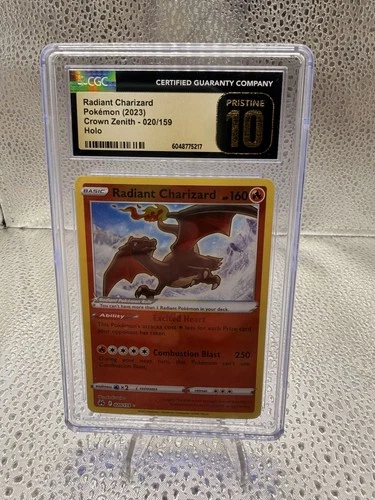 CGC Pristine 10 Radiant Charizard Holo Crown Zenith 2023 Pokemon Card #020