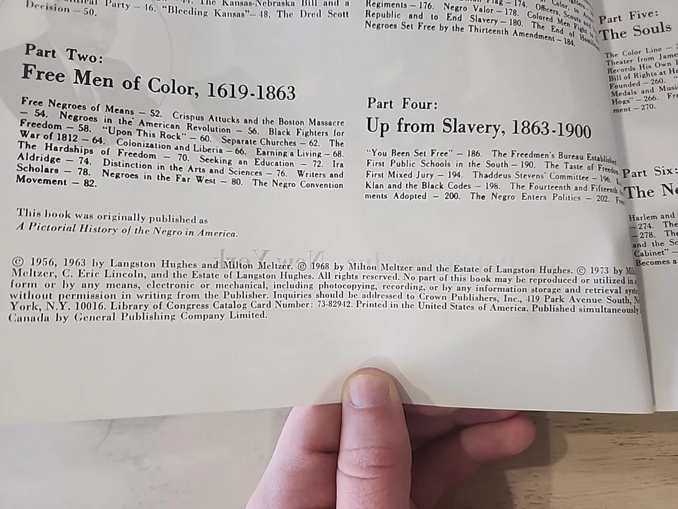 A Pictorial History of Blackamericans by Langston Hughes, Milton Meltzer 1973 - Image 4 of 4