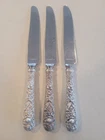 S. Kirk & Son REPOUSSE Sterling 3 Dinner Knives 8 7/8"
