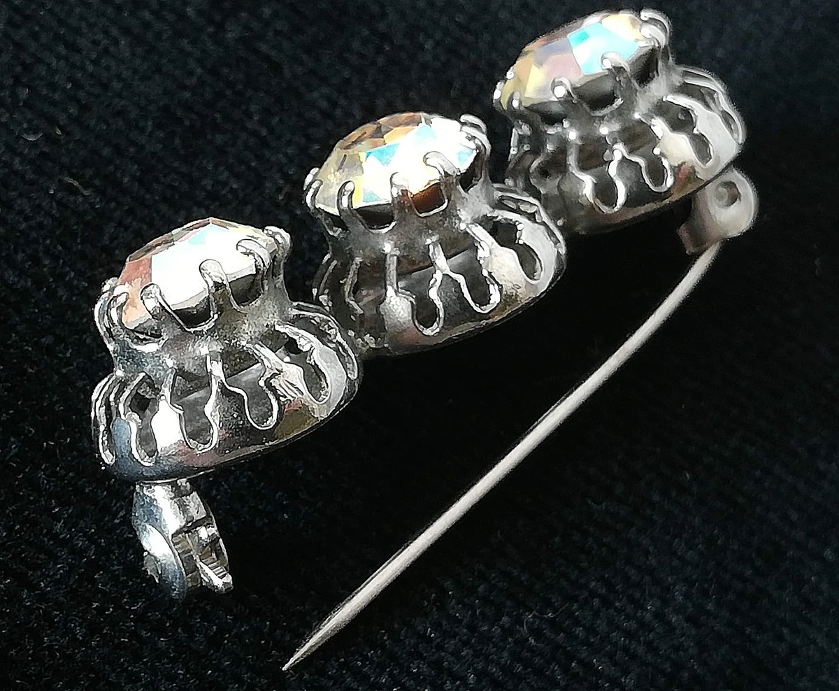 Grande broche vintage 90’s style art déco géométrique
