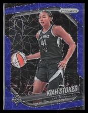 Kiah Stokes 2025 Panini Prizm WNBA #58 Blue Velocity Prizms