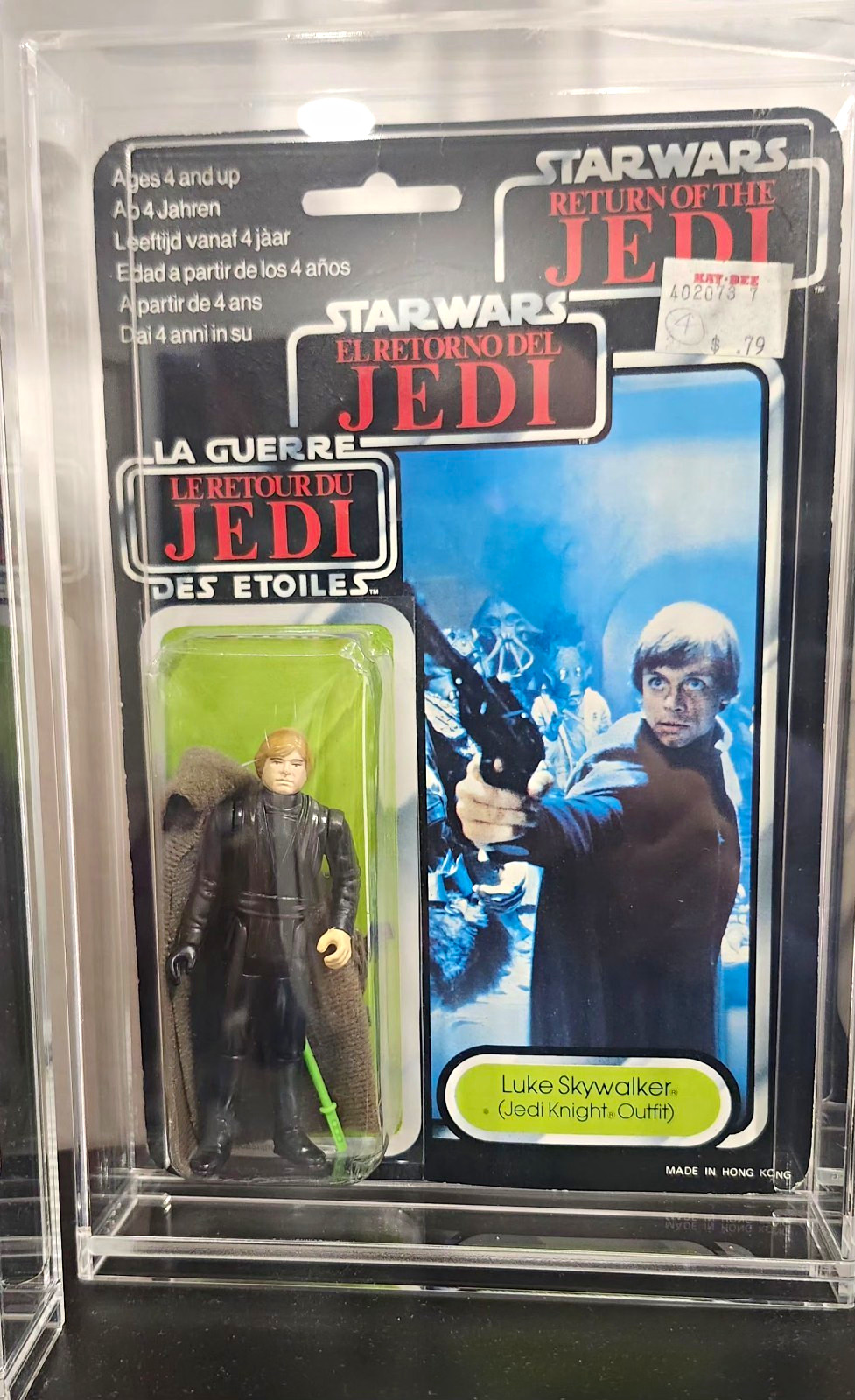 Kenner Star Wars Luke Skywalker (1978 12-Back-A Blonde Hair) MOC AFA 80