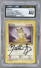 Meowth 2000 Pokemon Set 2 #80/130 Matthew Sussman On Card Auto CGC AUTH