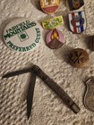 Vintage Junk Drawer Lot BSA Items Advertising Badges Bottle Openers More — photo 2
