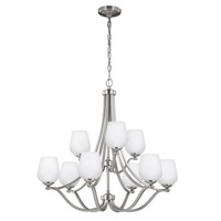 Kronleuchter Groß Glas Schirm Ø82Cm 9X E27 HäNgelampe Esszimmer Wohnzimmer Xista