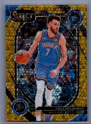 2024-25 Panini Select - Courtside Chet Holmgren #222 Gold Disco Prizm /10
