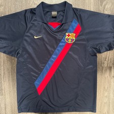 Maglia da trasferta basic Nike Barcelona 2002/2003 originale uomo Large L