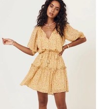 Spell and The Gypsy Rae Playdress in Daisy Yellow Size XXS Mini Dress Aus 6 Us 2