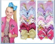 JoJo Siwa Hair Bows Clips 12pcs Set Rainbow Ribbon Handmade Girls Accessories