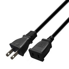 Toptekits 5ft1.5m Usa Outlet Saver Power Extension Cord Cable 125v 15a 2-p...