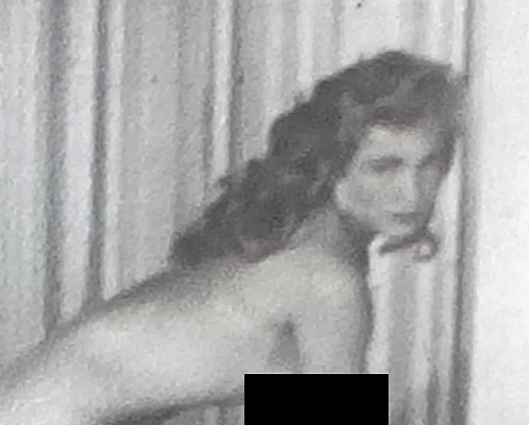 8mm Film – Burlesque Busty Beauty – Risqué Model Posing – 1940s Glamour Reel