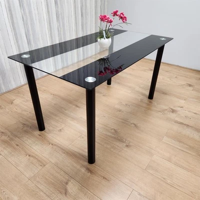 KOSY KOALA Dining Table Clear Glass Kitchen Place for 6 Seats