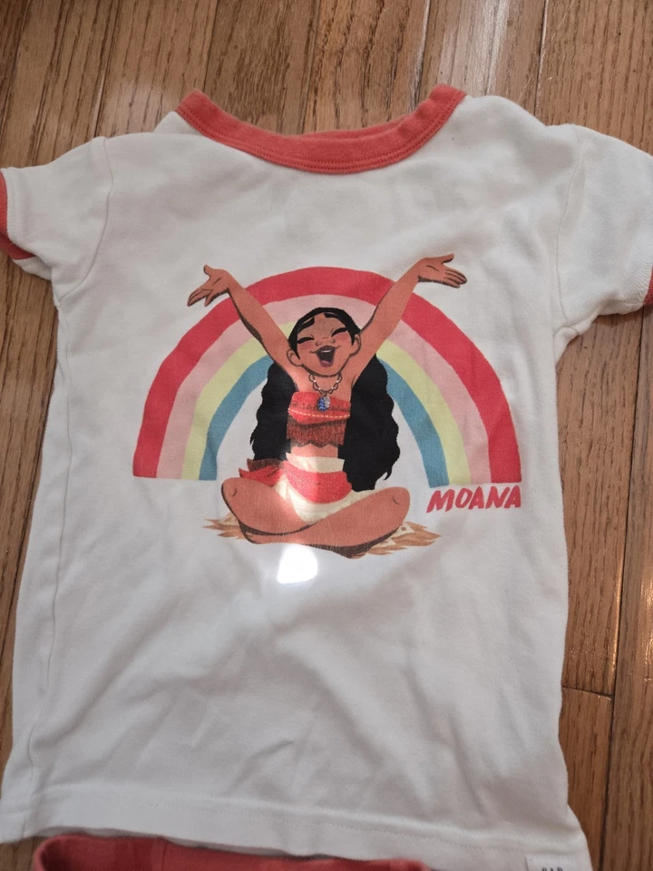 Girls Gap Kids Size 4 Disney Moana and Minnie Mouse Pajamas - Image 4 of 4