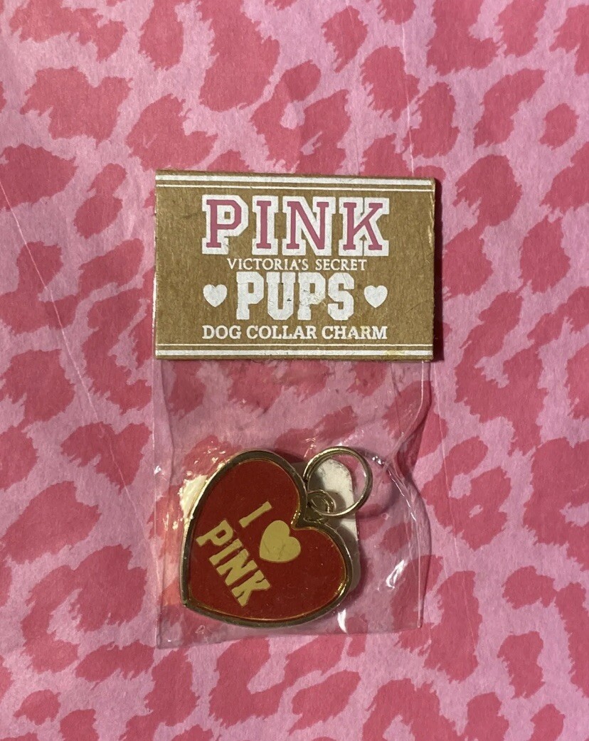 Victoria's Secret PINK dog pup display Collar Charm VINTAGE RARE