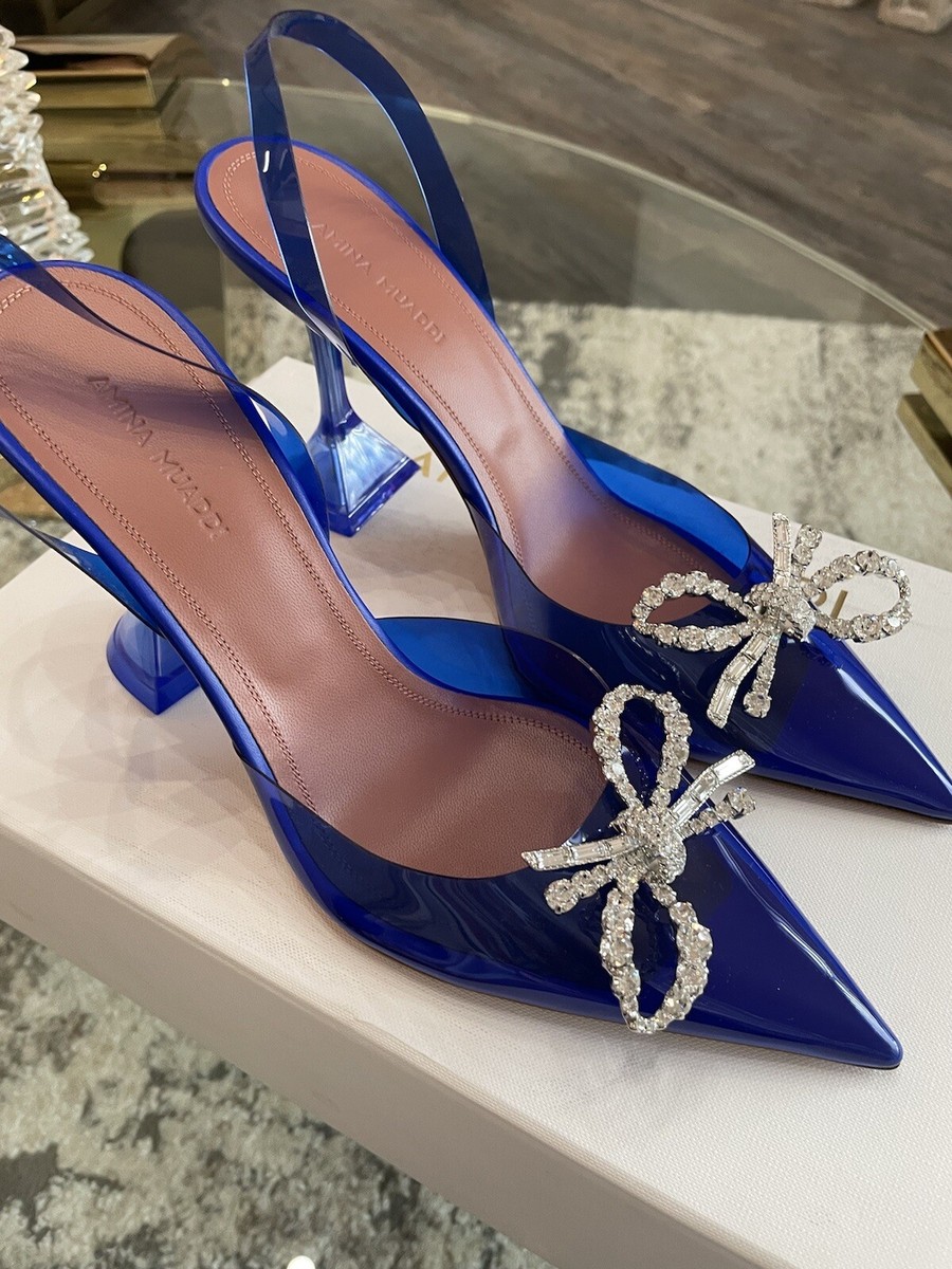 AMINA MUADDI Rosie Glass Sling Heel size 38/7.5W | eBay