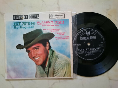ELVIS By Request FLAMING STAR 4 Track EP *RARE NEW ZEALAND PRESSING*