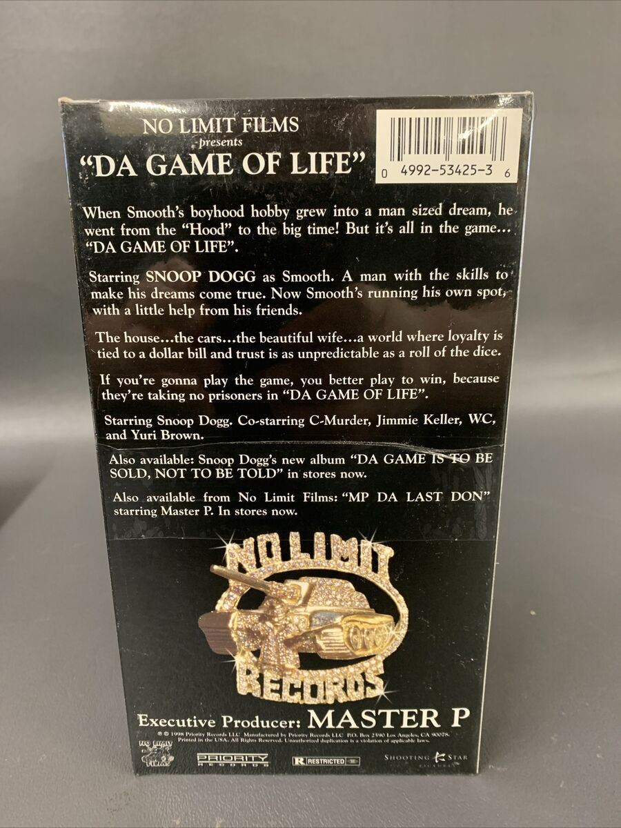 SEALED SNOOP DOGG VHS Da Game of Life 1998 No Limit Records World Master P SEALED SNOOP DOGG VHS Da Game of Life 1998 No Limit Records World Master P