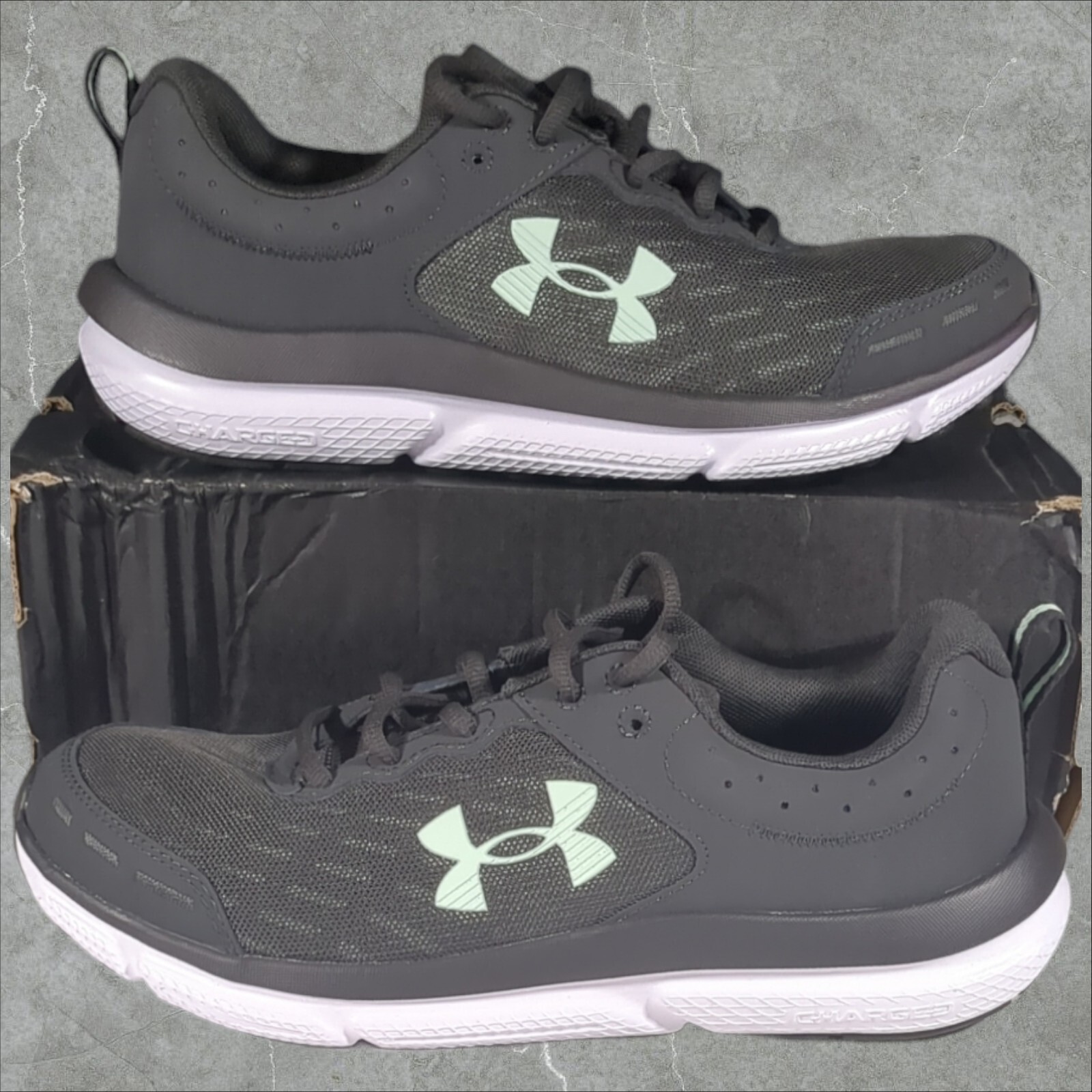 Under Armour Charged Assert 10 Gray Womens Running Shoes Size 10 3026179-103