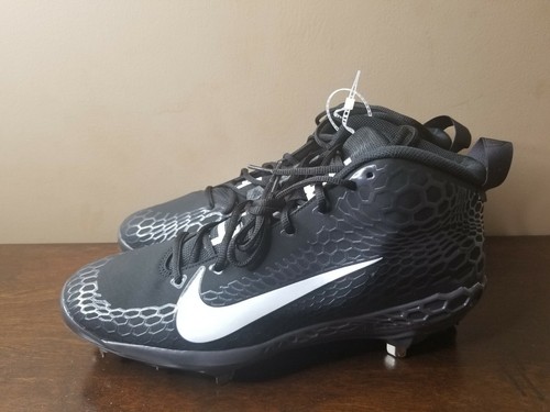 Nike Force Zoom Trout 5 Pro Black Metal Baseball Cleats Mens Size 13 AH3372-010 - Picture 2 of 6