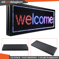 40"*15" LED Sign 3 Colors Sign   Programmable Scroll Message Display Board