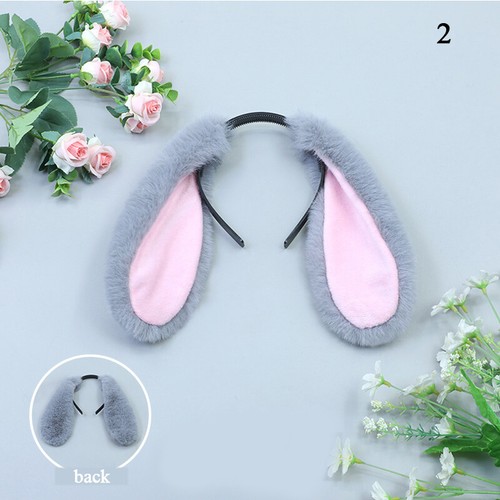 1Pcs Women Plush Long Rabbit Ears Hair Hoop Girls Headband Party Cosplay Wear - Bild 16 von 34