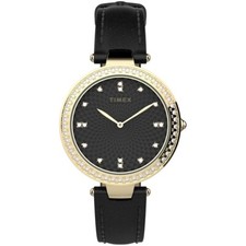 Image of Timex City Collection TW2V45100 Women's Watch Gold Leather Bracelet